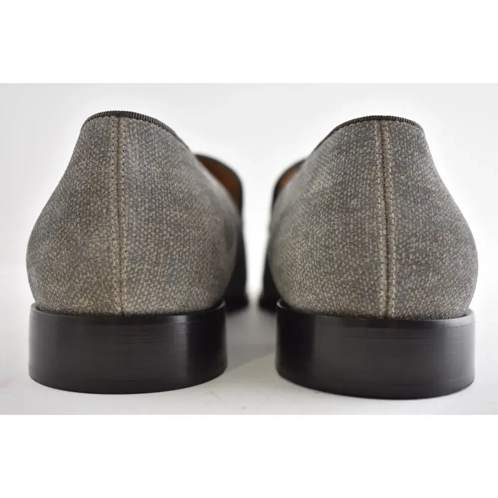 Christian Louboutin Mens Danny Flex Flat Crosta Silex Grey Dress Loafer 43 10